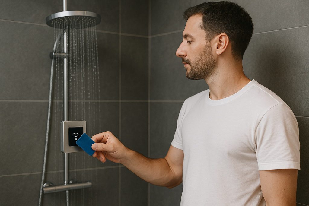 Shower activation with RFID