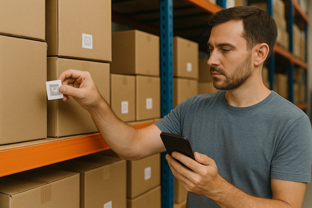Inventory catalogued with RFID stickers