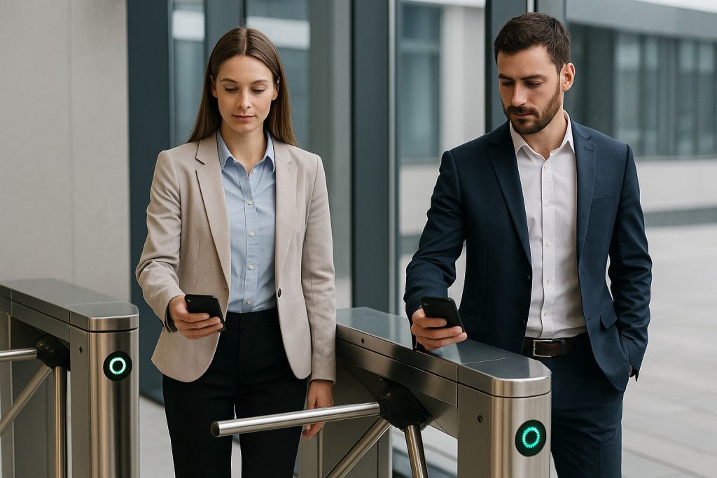 NFC-enabled turnstile